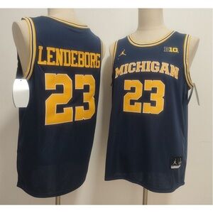 Mens Yaxel Lendeborg Navy Stitched Jersey